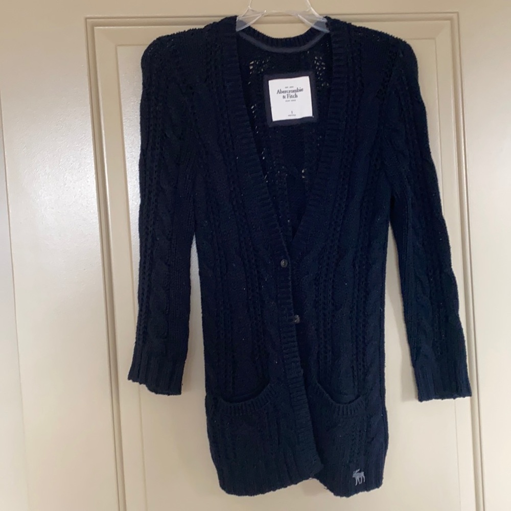 EUC Abercrombie and Fitch navy cardigan